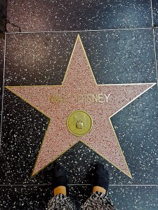Walt Disney's star on the Hollywood walk of fame