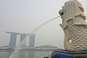 Merlion and Marina Bay Sands