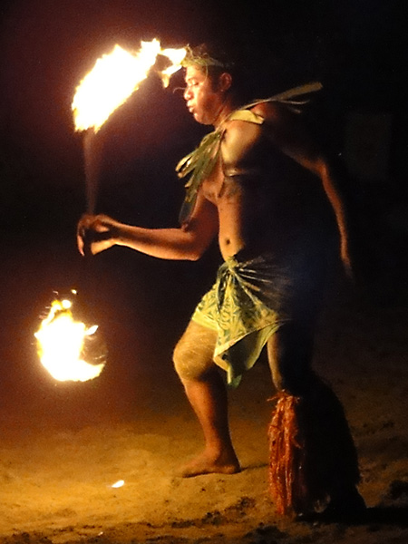 Fijian Fire Dancer on Robinson Crusoe Island
