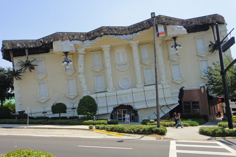 WonderWorks - the famous upside down house on International Drive in Orlando, Florida