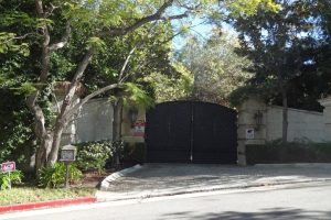 The gate to Michael Jackson's former home in Hollywood