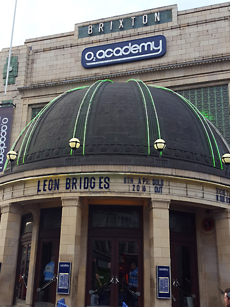The o2 Academy in Brixton, London. Leon Bridges is playing.
