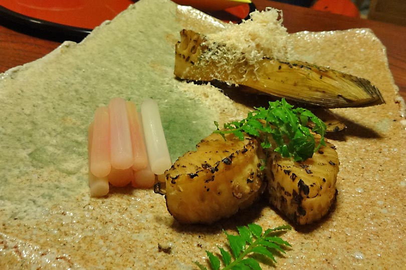 An assorted kaiseki dish at a ryokan