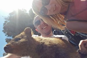 Quokka selfie on Rottnest Island, Australia