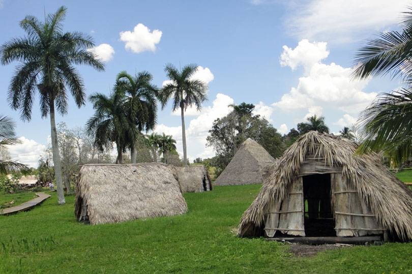 Replica Taino village in Cuba