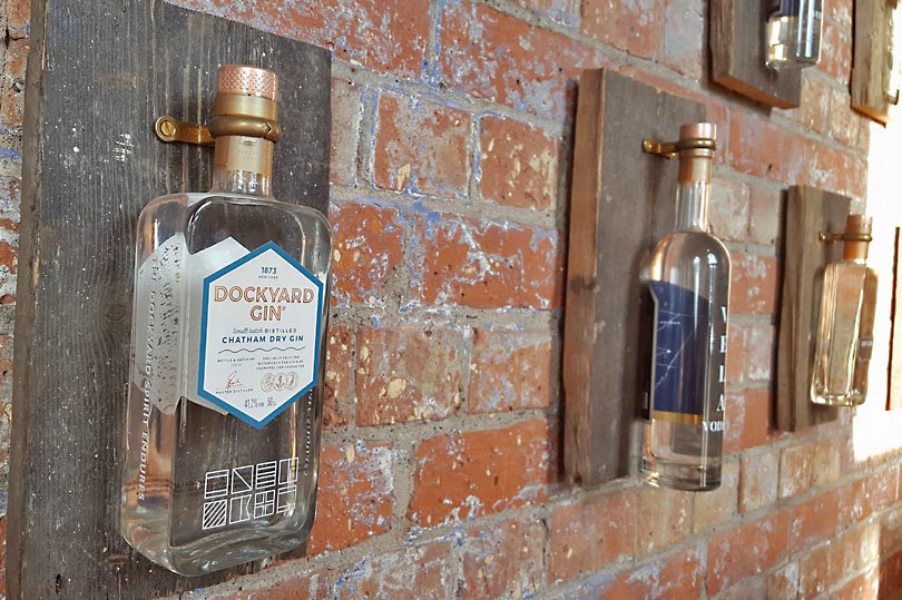 Dockyard gin - bar display