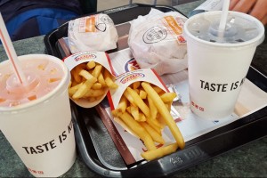 Burger King airport meal