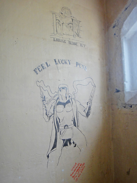 Inmate art at quirky hostel in former prison