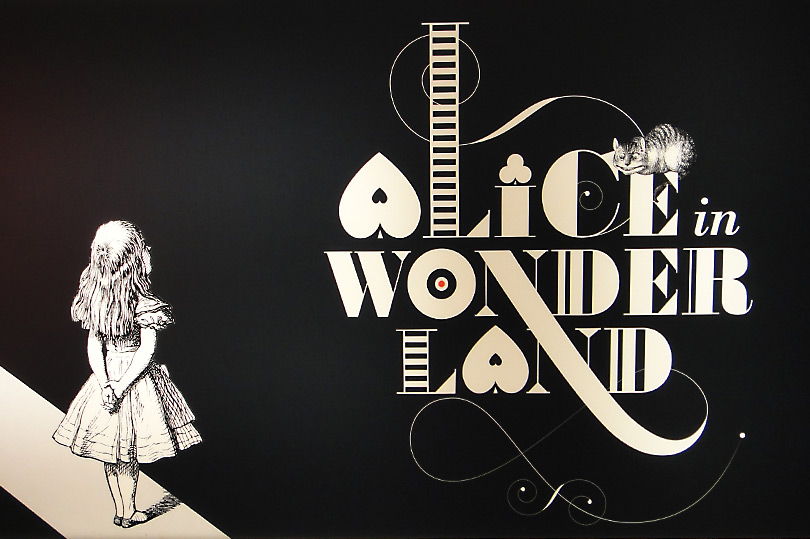 Alice in Wonderland exhibition at the British Library in London - celebrating 150 years of Lewis Carroll's publication