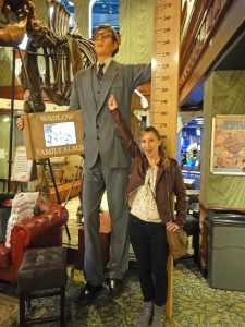 Figure of Ribert Wadlow - tallest man ever. Ripley's Believe it or not London.