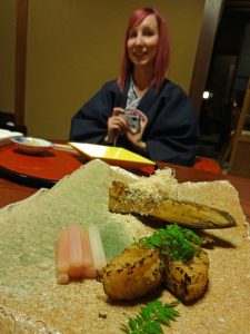 Dining at a ryokan