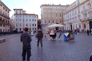The filming of 'American Assassin' in Piazza Navona, Rome, Italy.