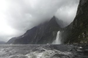 Milford Sound in bad weather