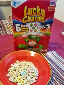 Lucky Charms breakfast cereal