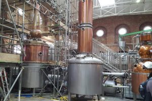 The stills at the Copper Rivet Distillery Tour in Chatham Dockyard