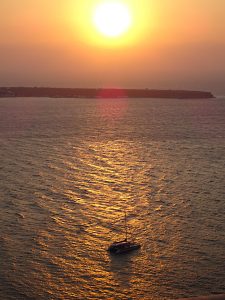 Famous Santorini sunset