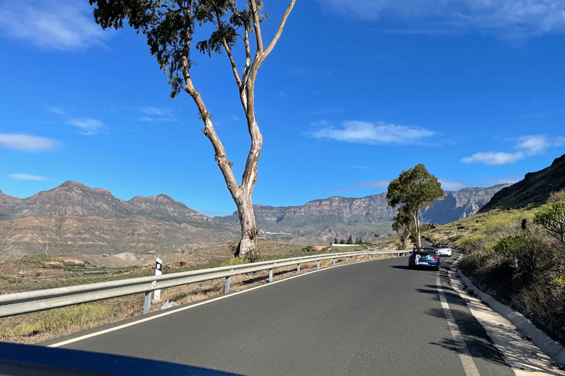 Driving in the mountains of Gran Canaria