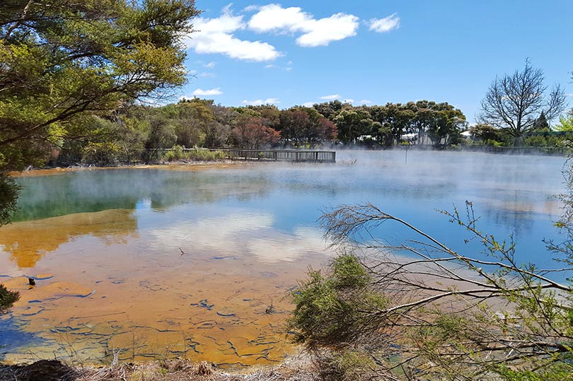 An image of Kuirau Park in Rotorua. A suggested stop on my New Zealand North Island Itinerary - 10 Day Road Trip.